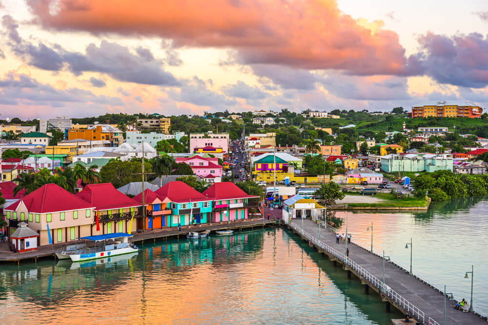 Antigua And Barbuda Commonwealth Chamber Of Commerce   Antigua Port And Skyline At Twilight 