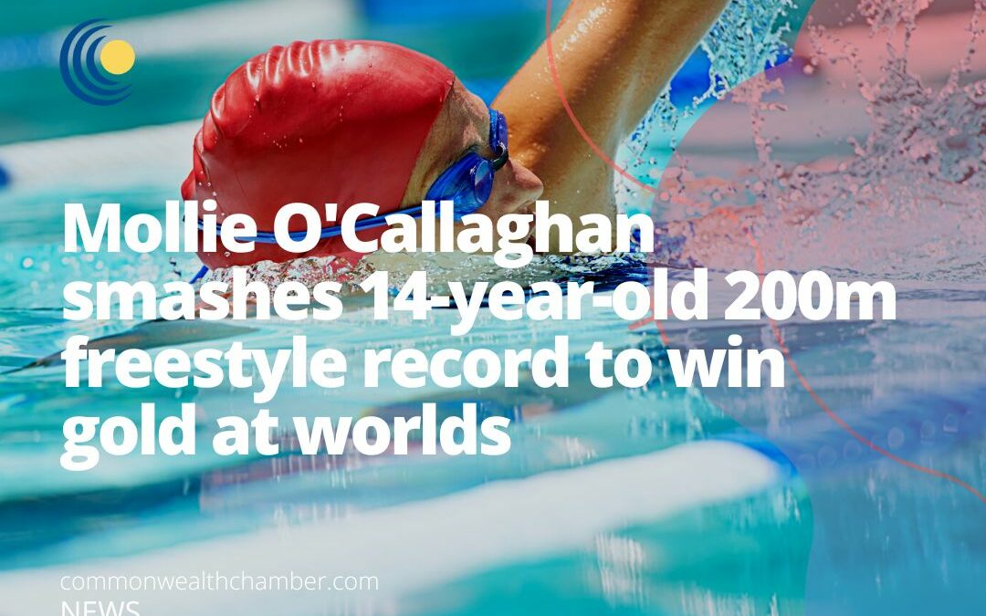 Mollie O’Callaghan smashes 14-year-old 200m freestyle record to win gold at worlds