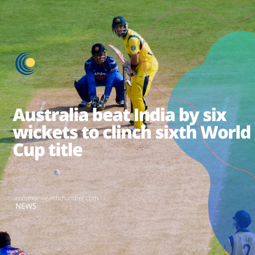 Australia beat India by six wickets to clinch sixth World Cup title