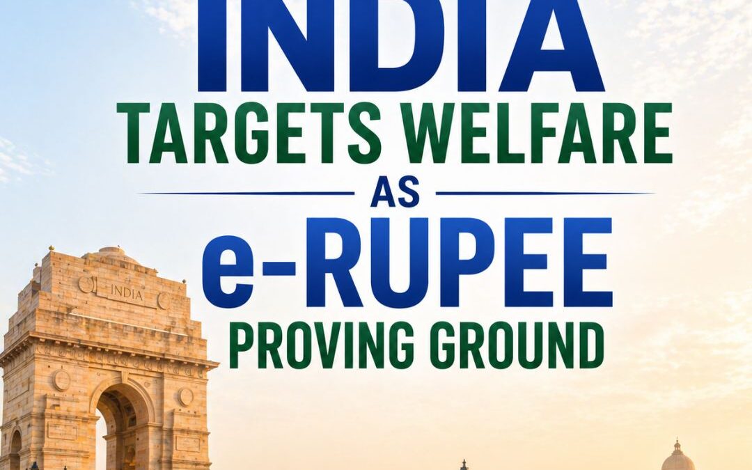 India targets welfare as e‑rupee proving ground